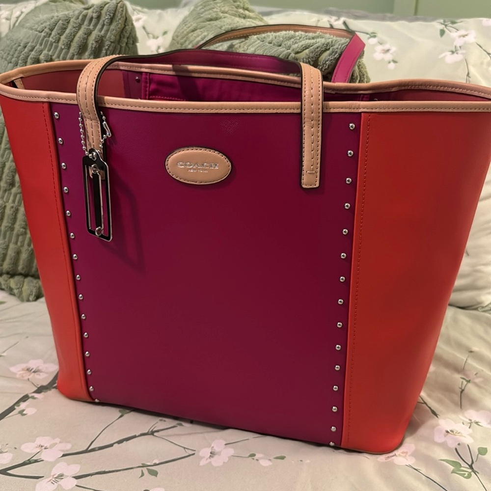 Coach Tote with Rivets